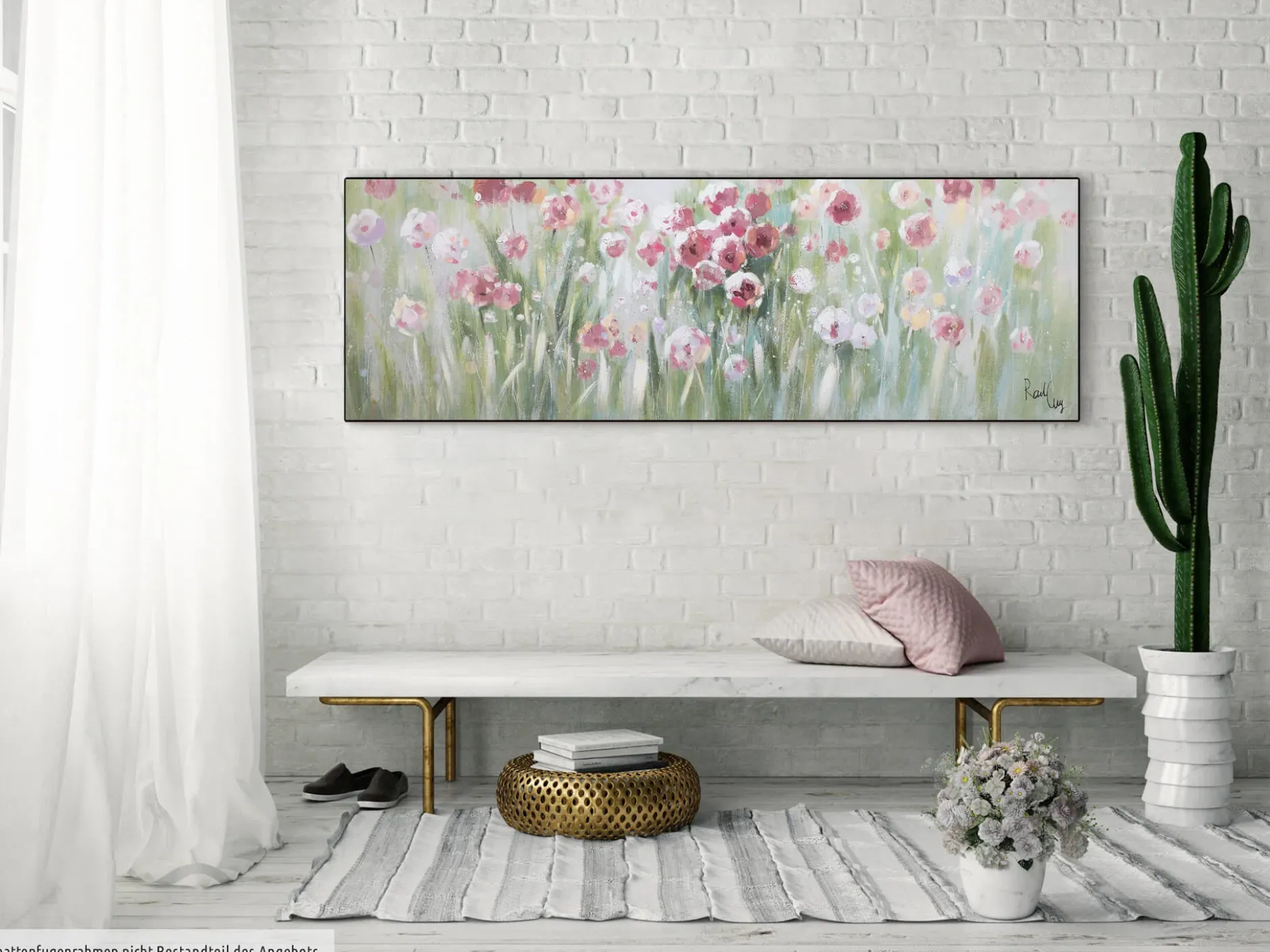 Handgemaltes Gemälde 'Unberührte Natur' 150x50cm | inkl. Echtheitszertifikat