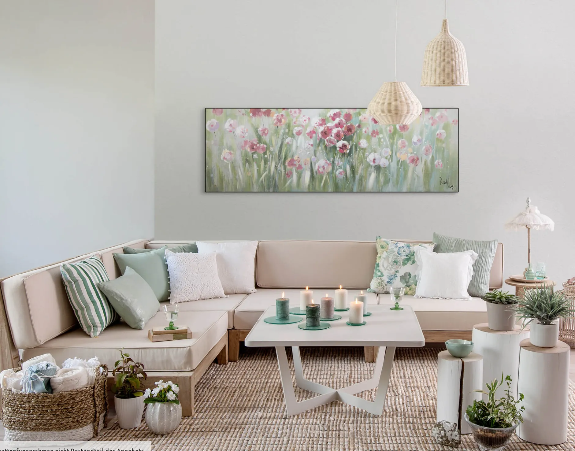 Handgemaltes Gemälde 'Unberührte Natur' 150x50cm | inkl. Echtheitszertifikat