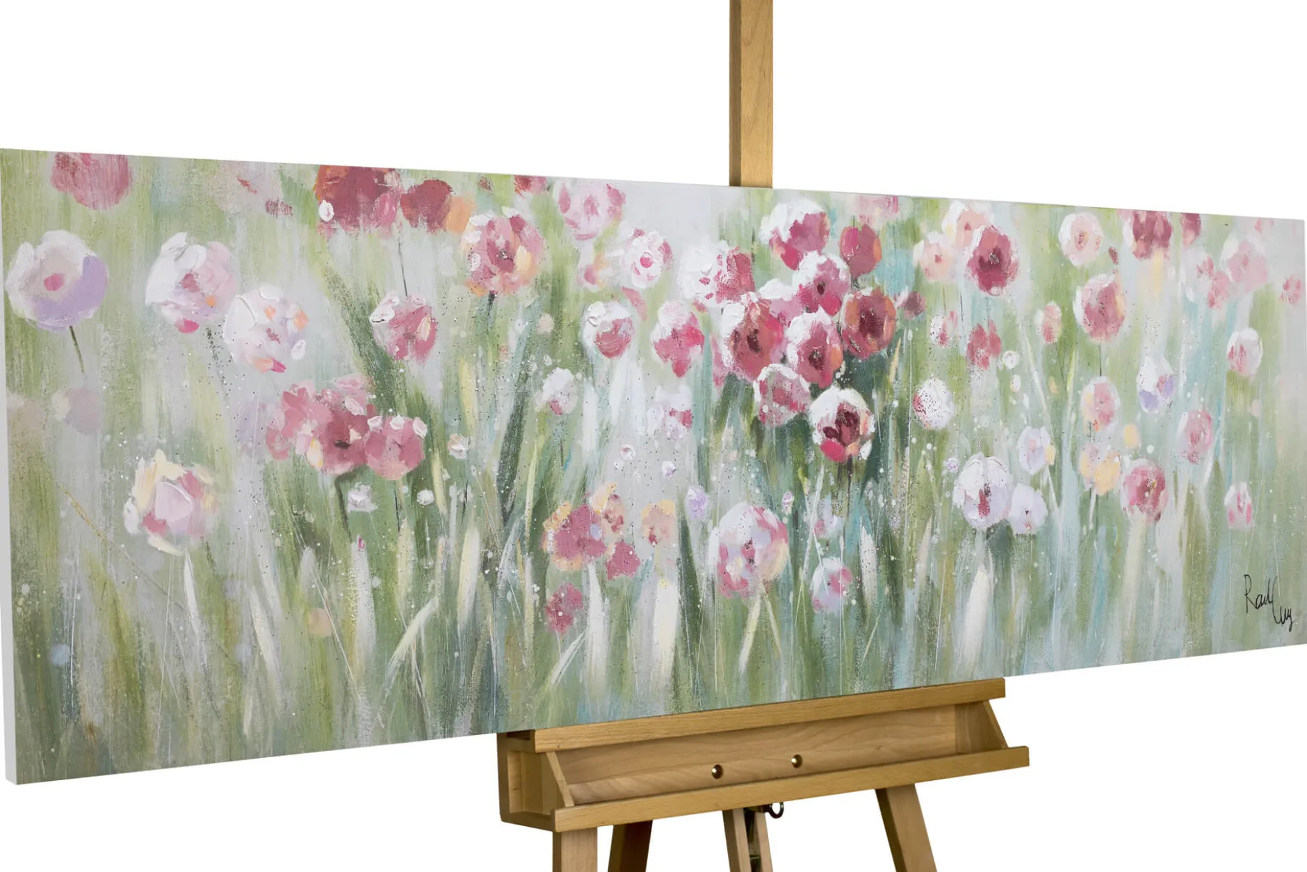 Handgemaltes Gemälde 'Unberührte Natur' 150x50cm | inkl. Echtheitszertifikat