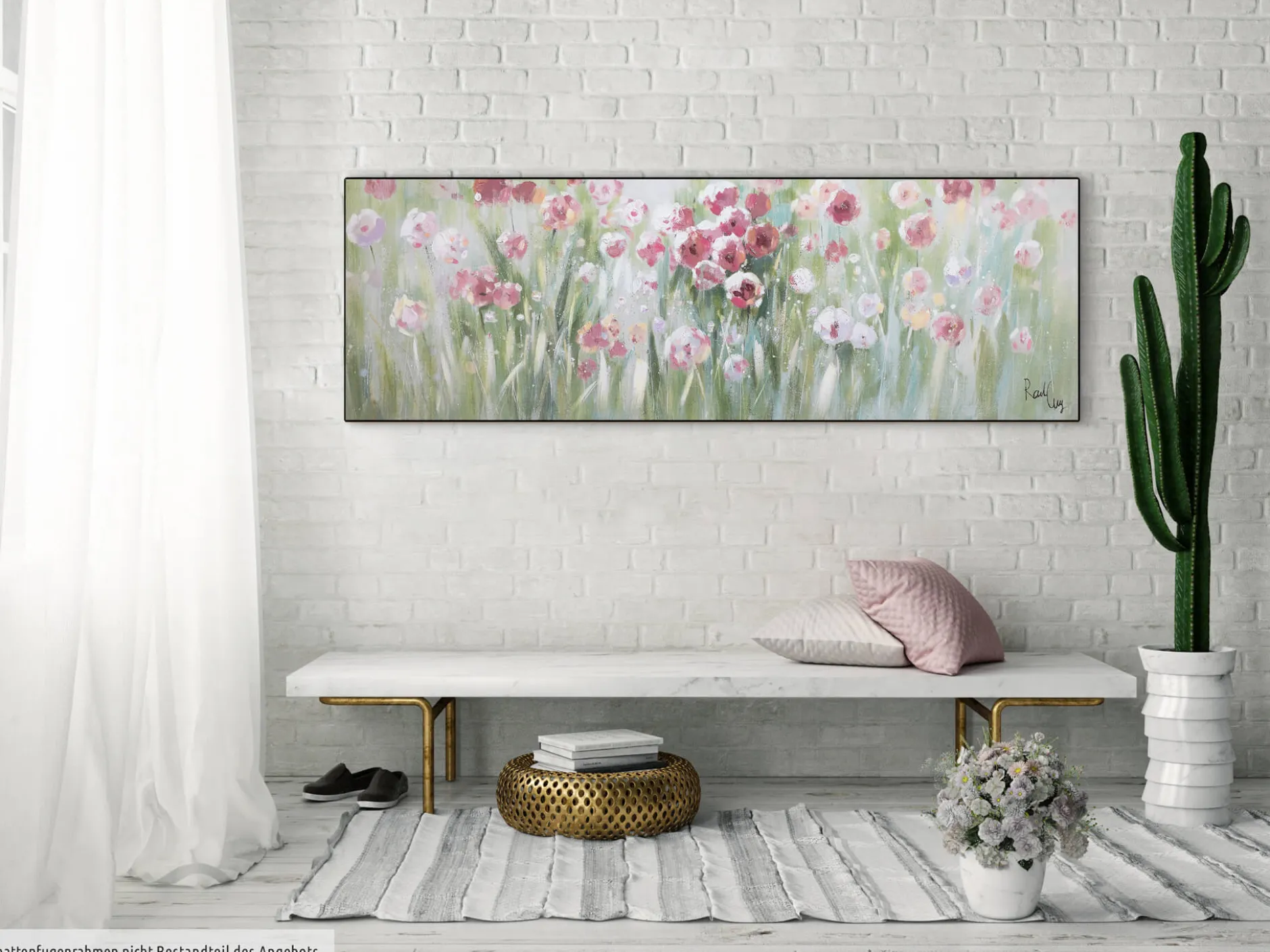 Handgemaltes Gemälde 'Unberührte Natur' 150x50cm | inkl. Echtheitszertifikat