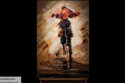 Handgemaltes Gemälde 'Under the Umbrella' 60x90cm | inkl. Echtheitszertifikat
