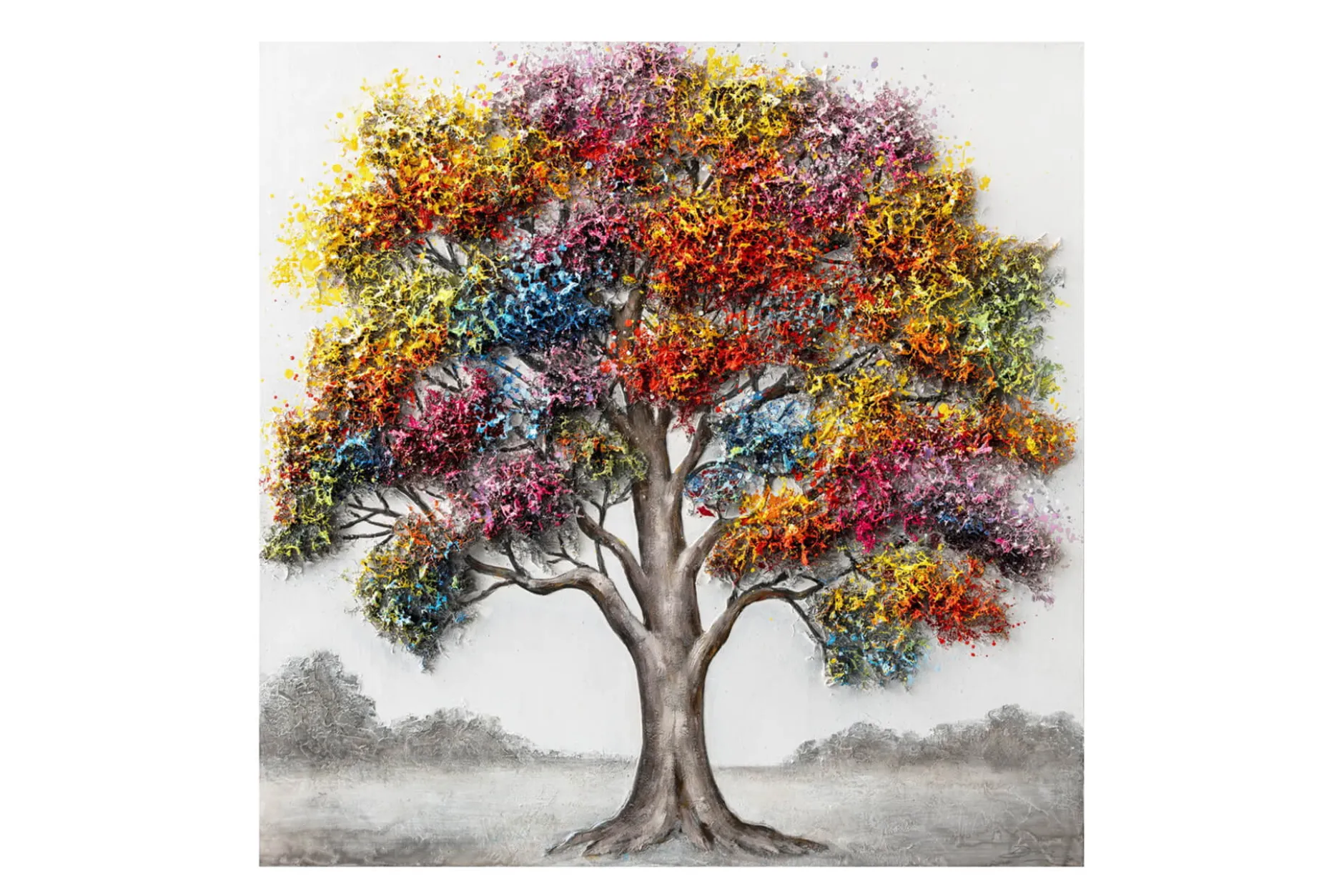 Handgemaltes Gemälde 'Under the Branches' 80x80cm | inkl. Echtheitszertifikat