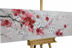 Handgemaltes Gemälde 'Unvergängliche Blüten' 150x50cm | inkl. Echtheitszertifikat