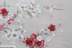 Handgemaltes Gemälde 'Unvergängliche Blüten' 150x50cm | inkl. Echtheitszertifikat