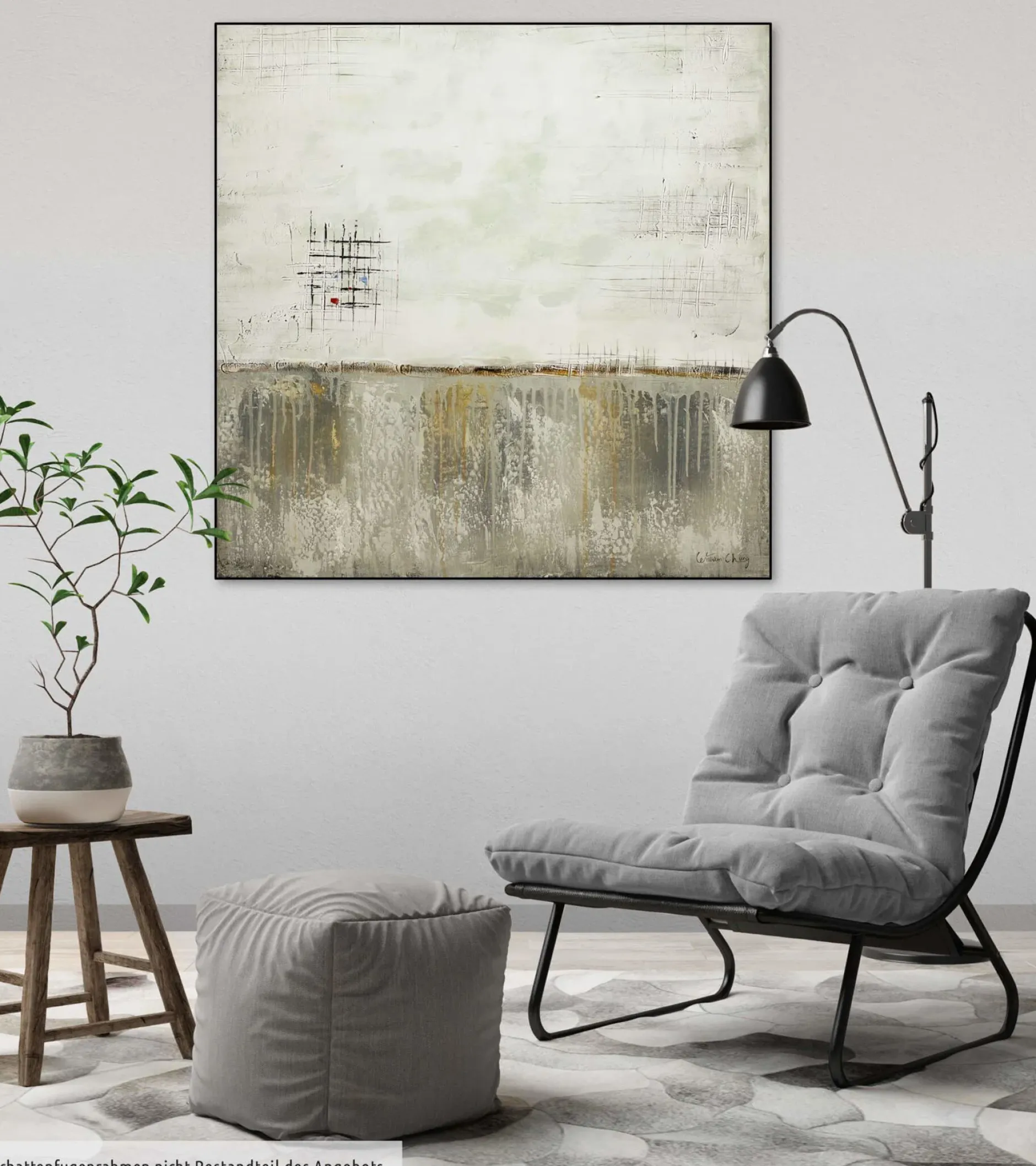 Handgemaltes Gemälde 'Vage Allusion' 80x80cm | inkl. Echtheitszertifikat