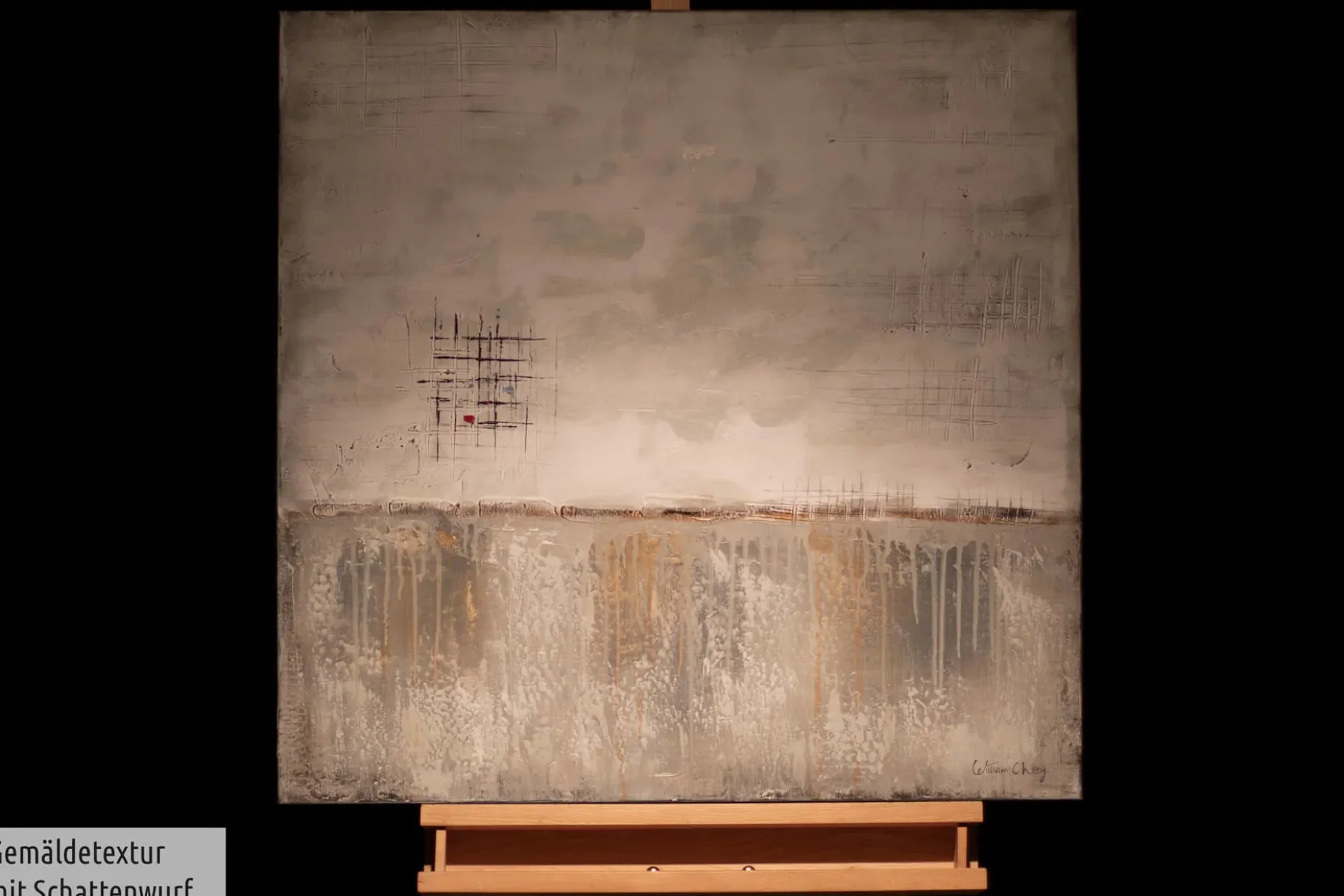 Handgemaltes Gemälde 'Vage Allusion' 80x80cm | inkl. Echtheitszertifikat