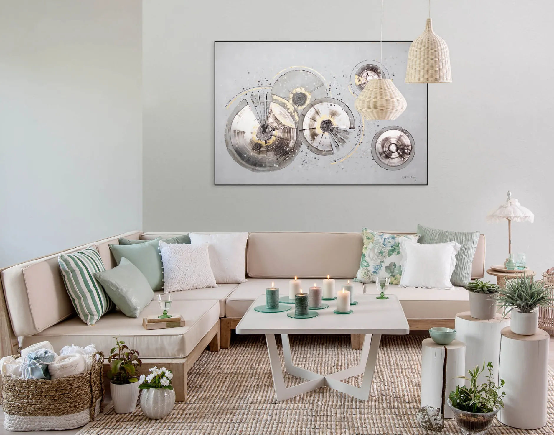 Handgemaltes Gemälde 'Vergangene Zeiten' 120x80cm | inkl. Echtheitszertifikat