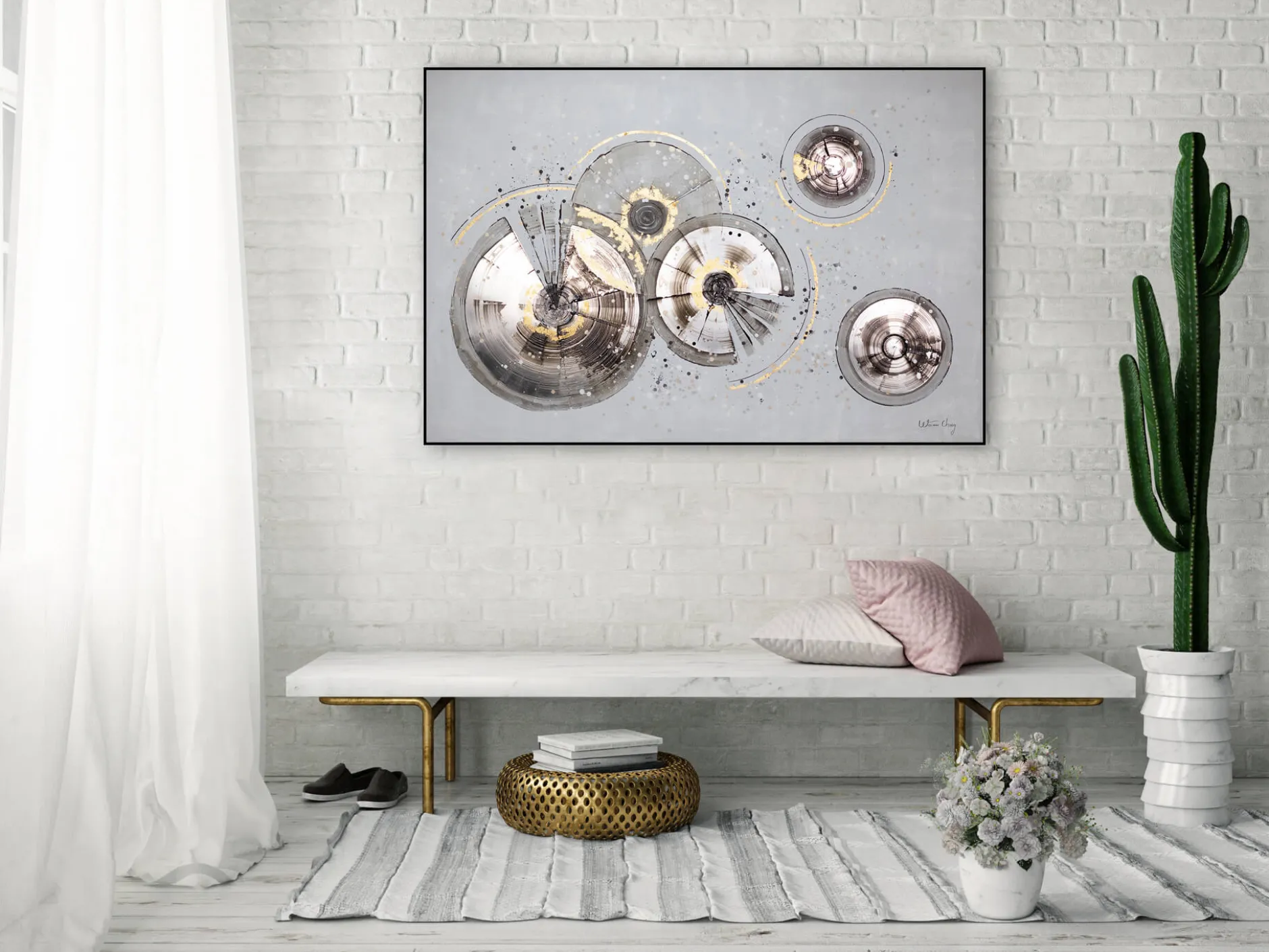 Handgemaltes Gemälde 'Vergangene Zeiten' 120x80cm | inkl. Echtheitszertifikat