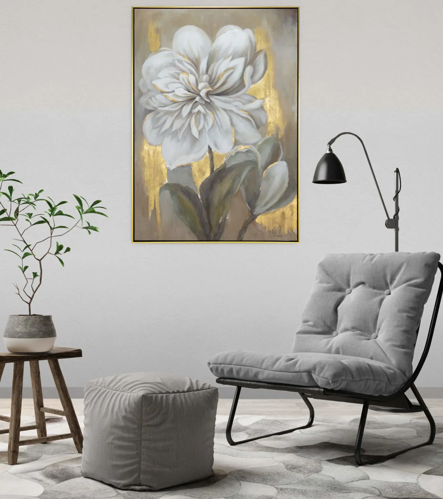 Handgemaltes Gemälde 'Vergangener Zauber' 72x102cm | inkl. Echtheitszertifikat