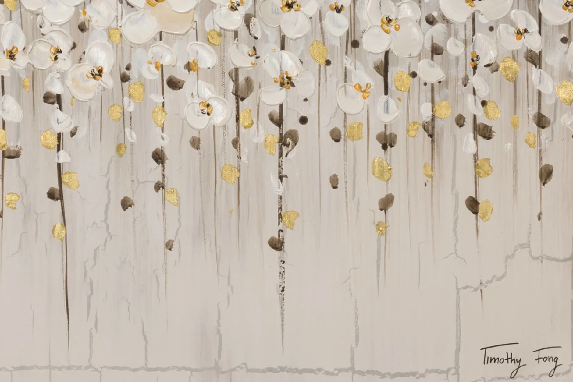 Handgemaltes Gemälde 'Versammlung der Blumen' 80x80cm | inkl. Echtheitszertifikat