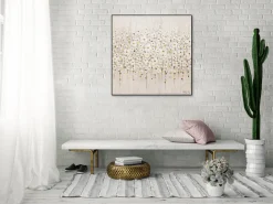 Handgemaltes Gemälde 'Versammlung der Blumen' 80x80cm | inkl. Echtheitszertifikat