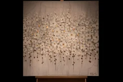 Handgemaltes Gemälde 'Versammlung der Blumen' 80x80cm | inkl. Echtheitszertifikat