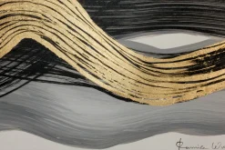 Handgemaltes Gemälde 'Verschlungene Woge' 120x60cm | inkl. Echtheitszertifikat