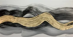 Handgemaltes Gemälde 'Verschlungene Woge' 120x60cm | inkl. Echtheitszertifikat