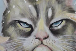 Handgemaltes Gemälde 'Very Crabby Cat' 60x60cm | inkl. Echtheitszertifikat