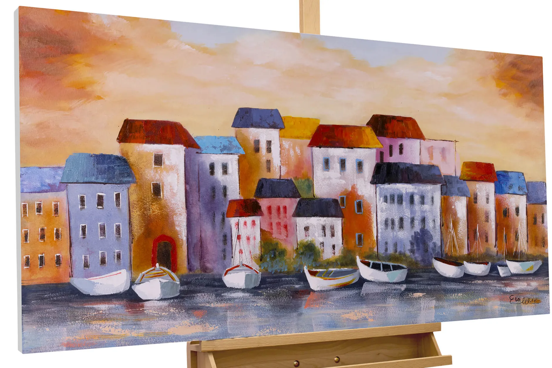 Handgemaltes Gemälde 'Visit Cinque Terre' 120x60cm | inkl. Echtheitszertifikat