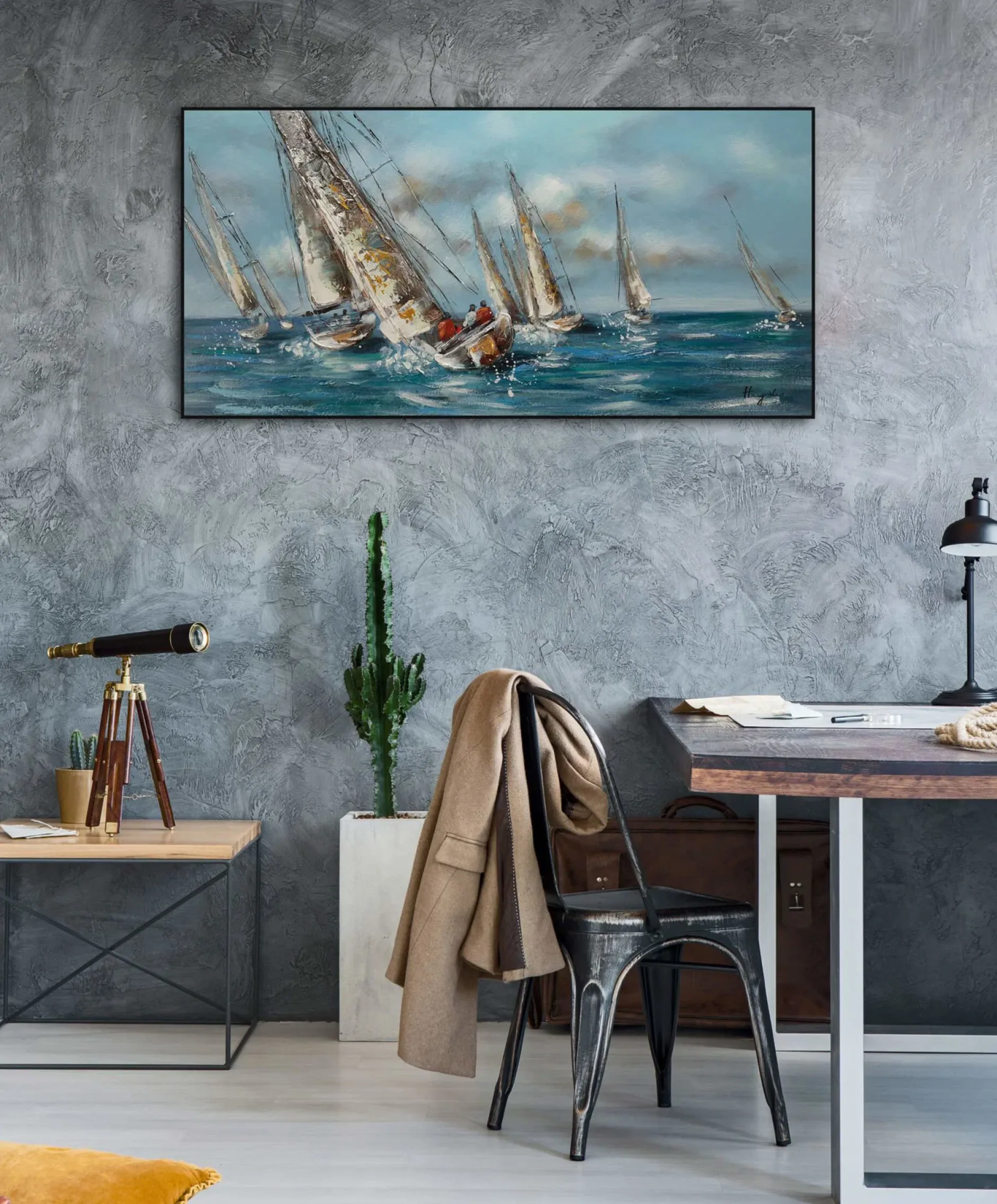 Handgemaltes Gemälde 'Von Küste zu Küste' 120x60cm | inkl. Echtheitszertifikat