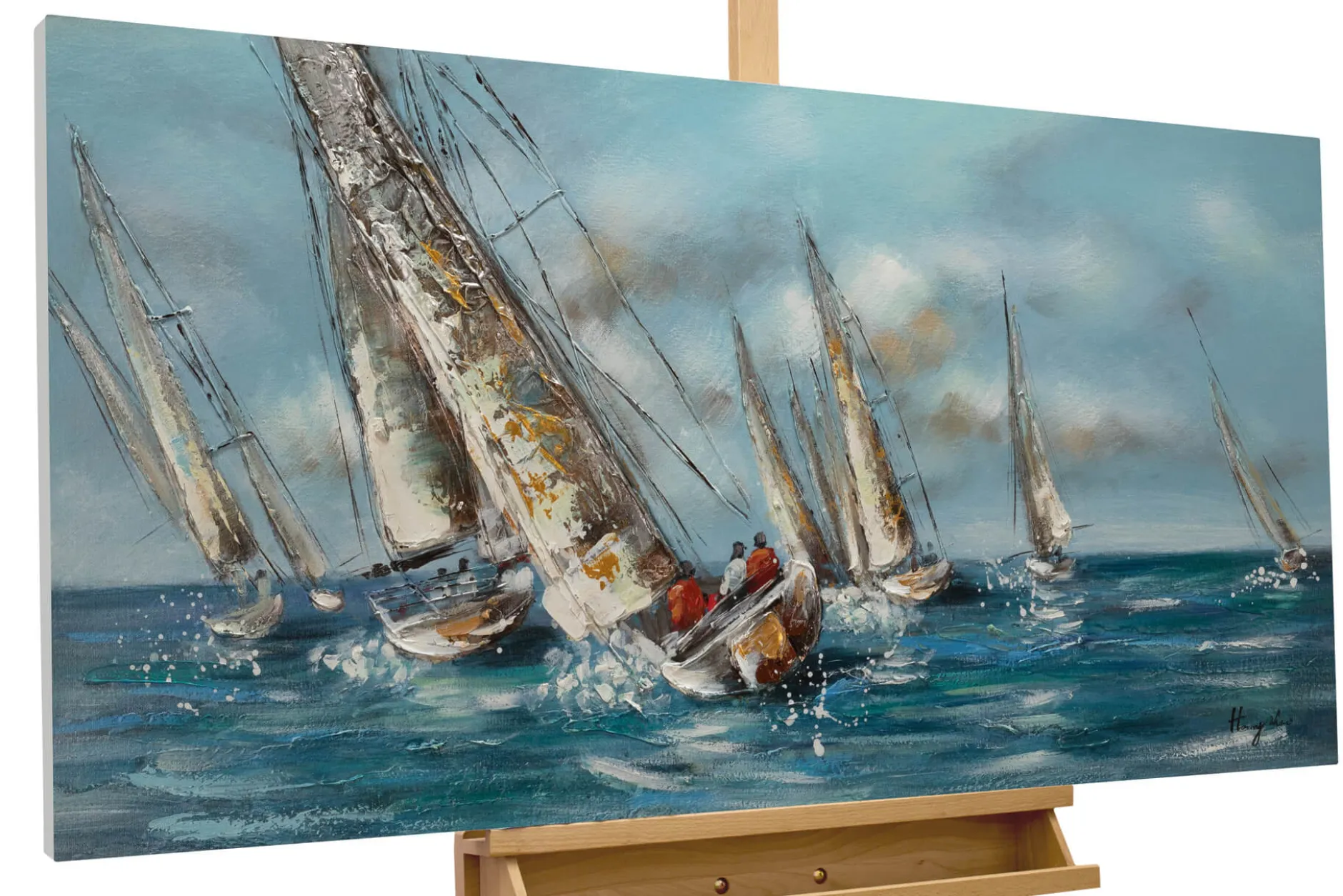 Handgemaltes Gemälde 'Von Küste zu Küste' 120x60cm | inkl. Echtheitszertifikat