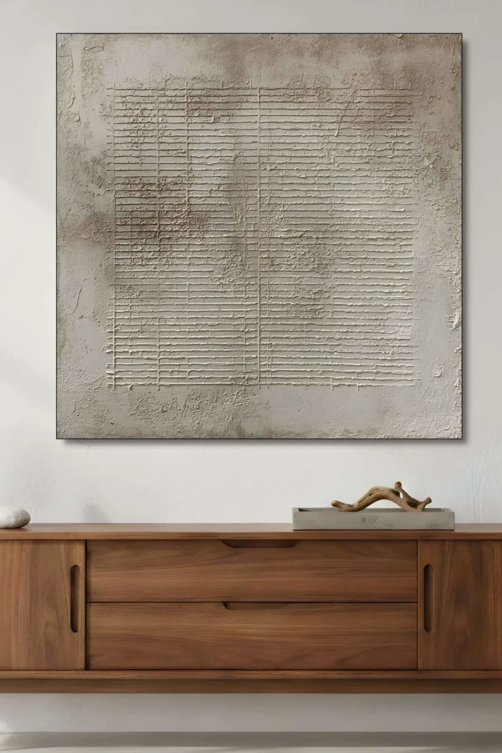 Handgemaltes Gemälde 'Wabi-Sabi Raster 4' | Echtheitszertifikat inklusive