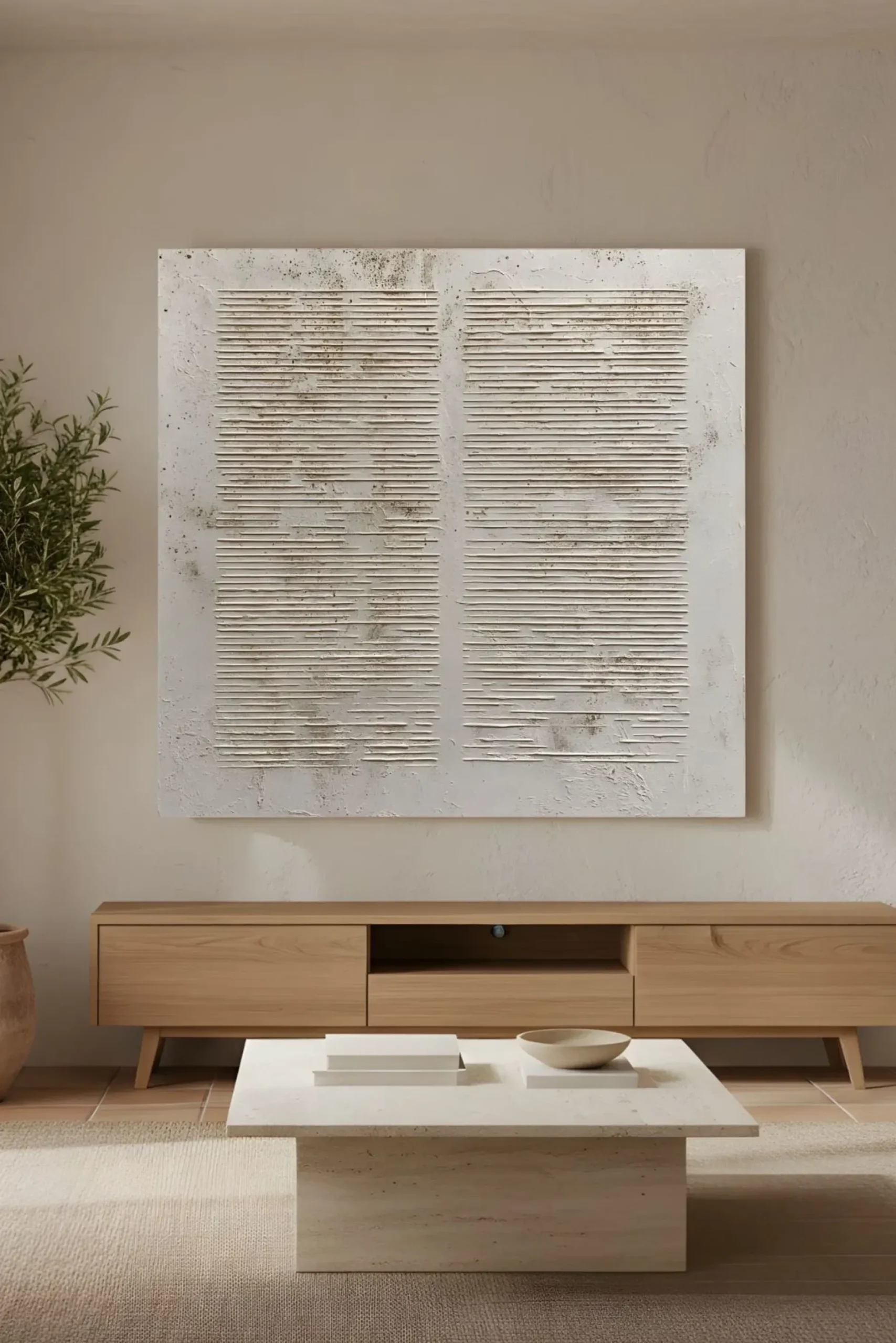 Handgemaltes Gemälde 'Wabi-Sabi Säulen 1' | Echtheitszertifikat inklusive