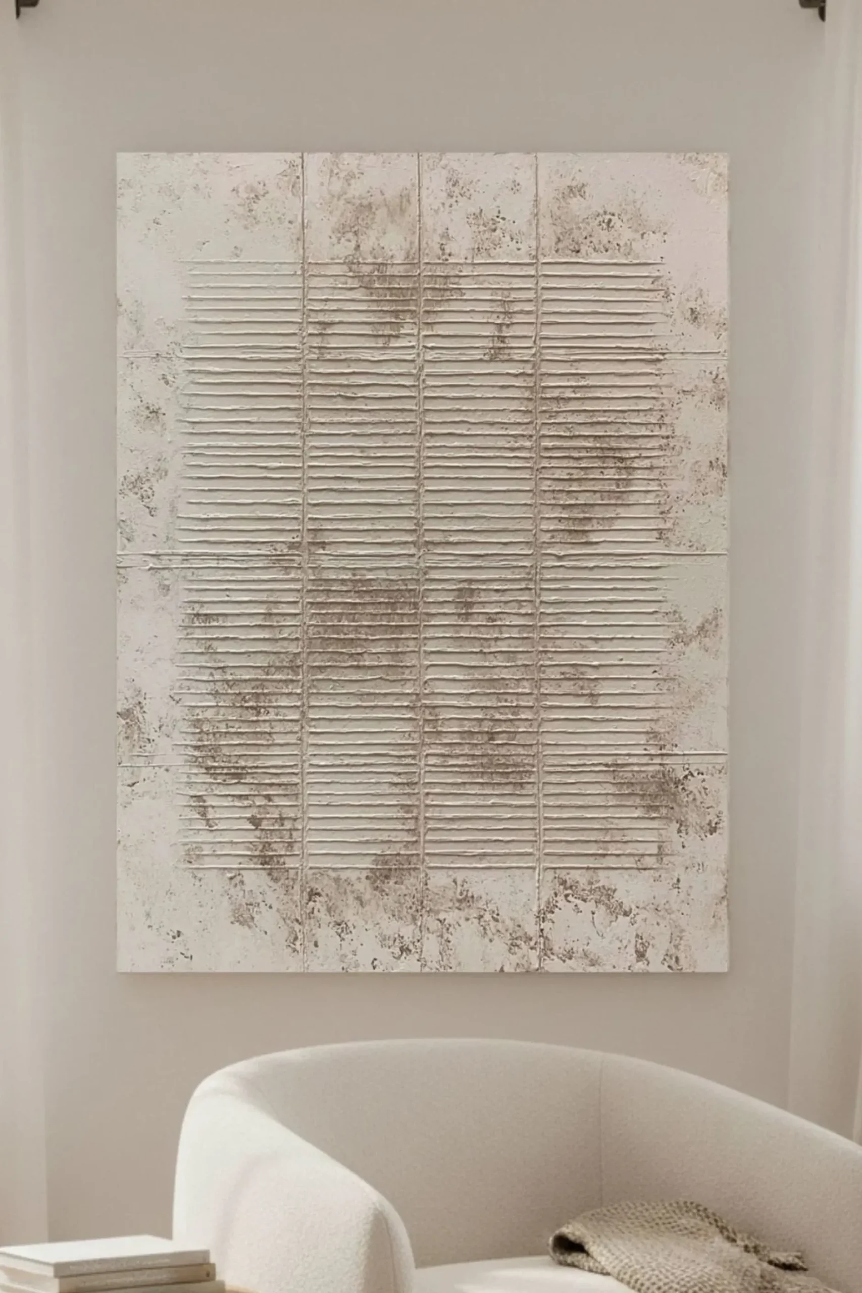 Handgemaltes Gemälde 'Wabi-Sabi Raster 2' | Echtheitszertifikat inklusive