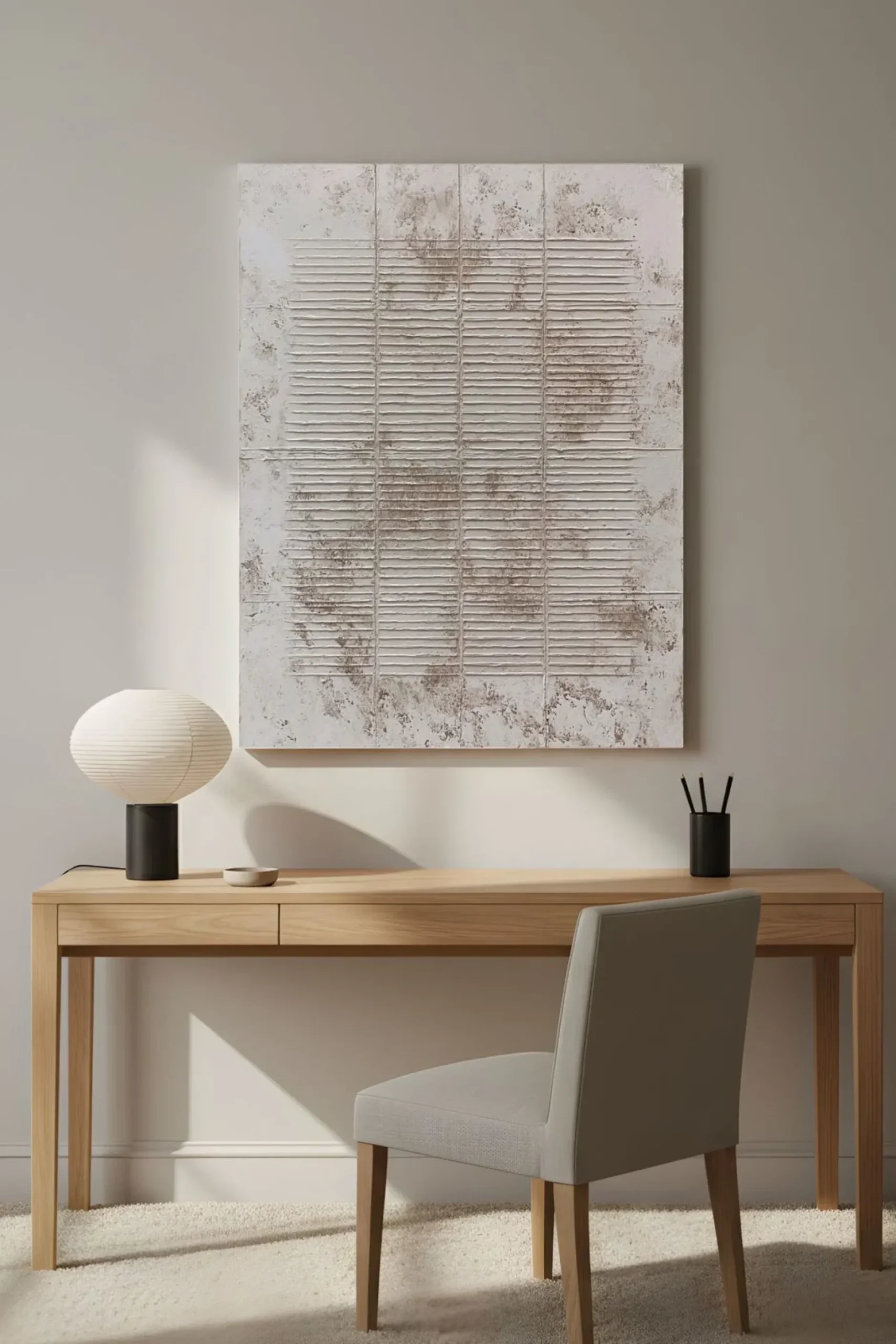 Handgemaltes Gemälde 'Wabi-Sabi Raster 2' | Echtheitszertifikat inklusive