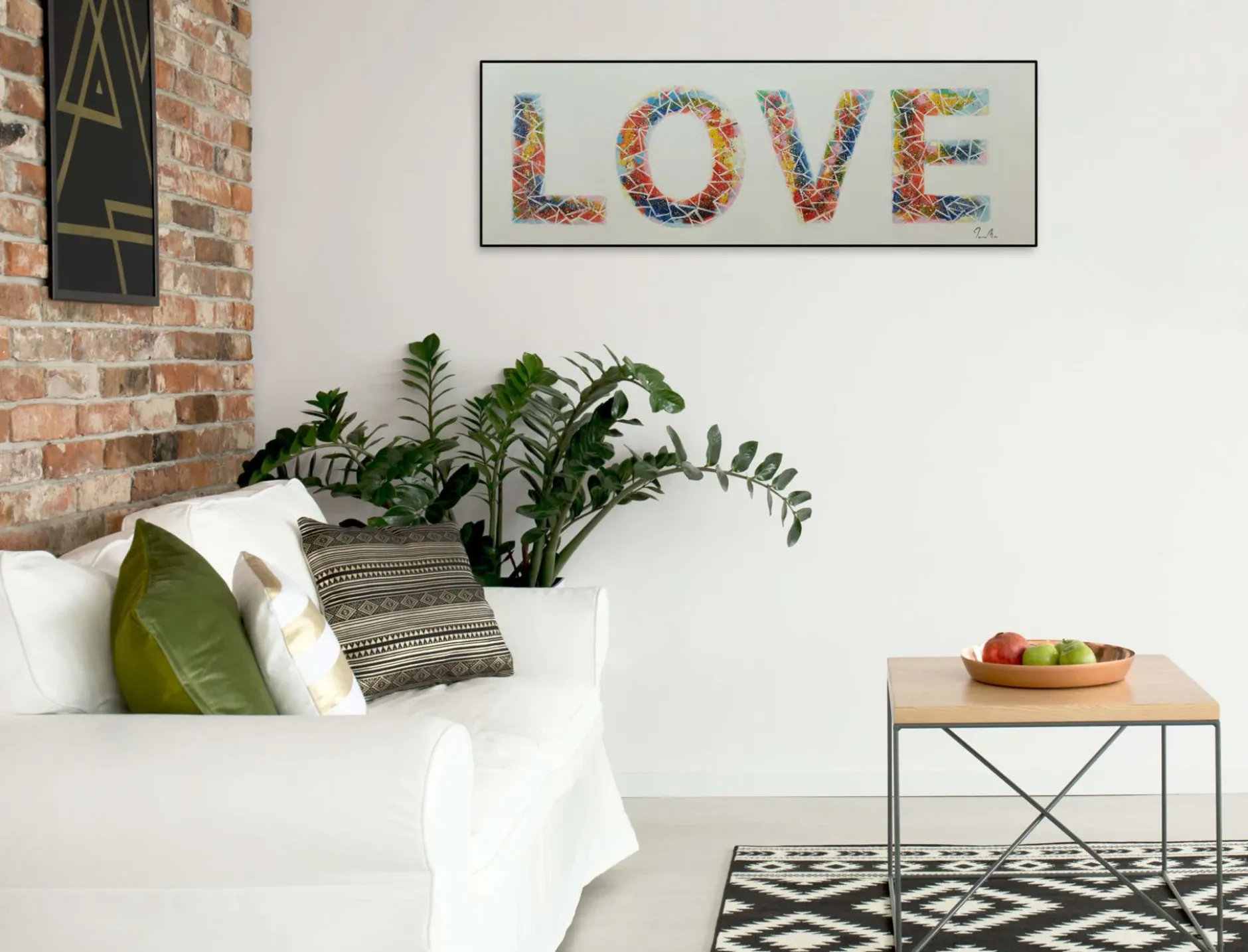 Handgemaltes Gemälde 'Warm, Fuzzy Feeling' 120x40cm | inkl. Echtheitszertifikat