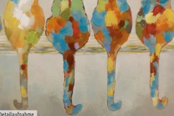 Handgemaltes Gemälde 'Wartende Grazien' 120x60cm | inkl. Echtheitszertifikat