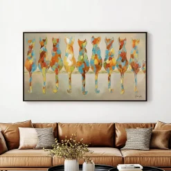 Handgemaltes Gemälde 'Wartende Grazien' 120x60cm | inkl. Echtheitszertifikat