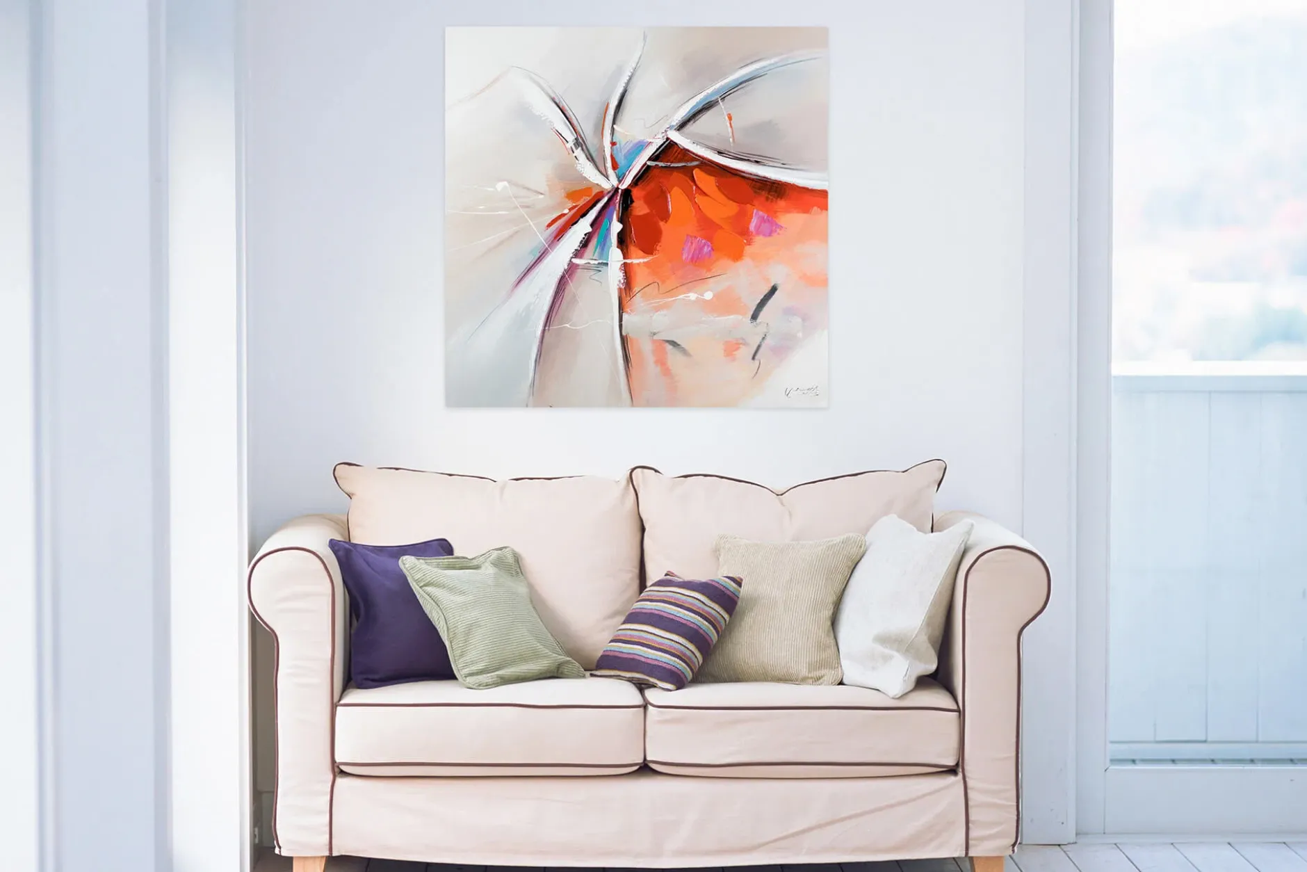 Handgemaltes Gemälde 'Was einmal war' 80x80cm | inkl. Echtheitszertifikat