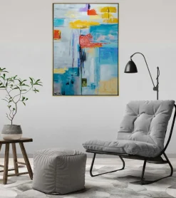 Handgemaltes Gemälde 'Water Reflections' 77,5x102,5cm | inkl. Echtheitszertifikat