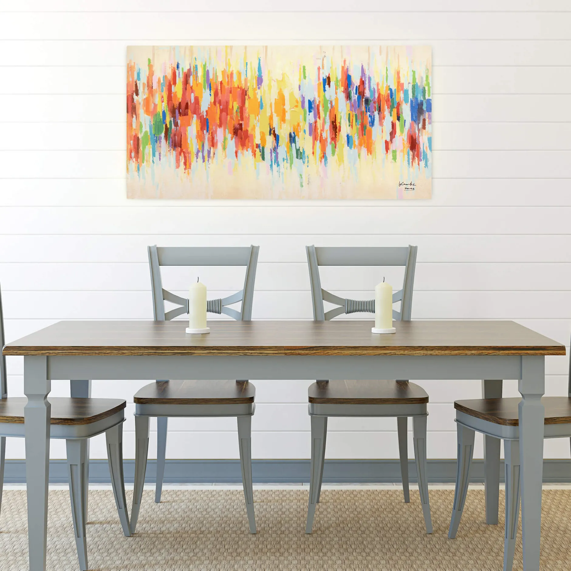Handgemaltes Gemälde 'Weekend Happiness' 120x60cm | inkl. Echtheitszertifikat