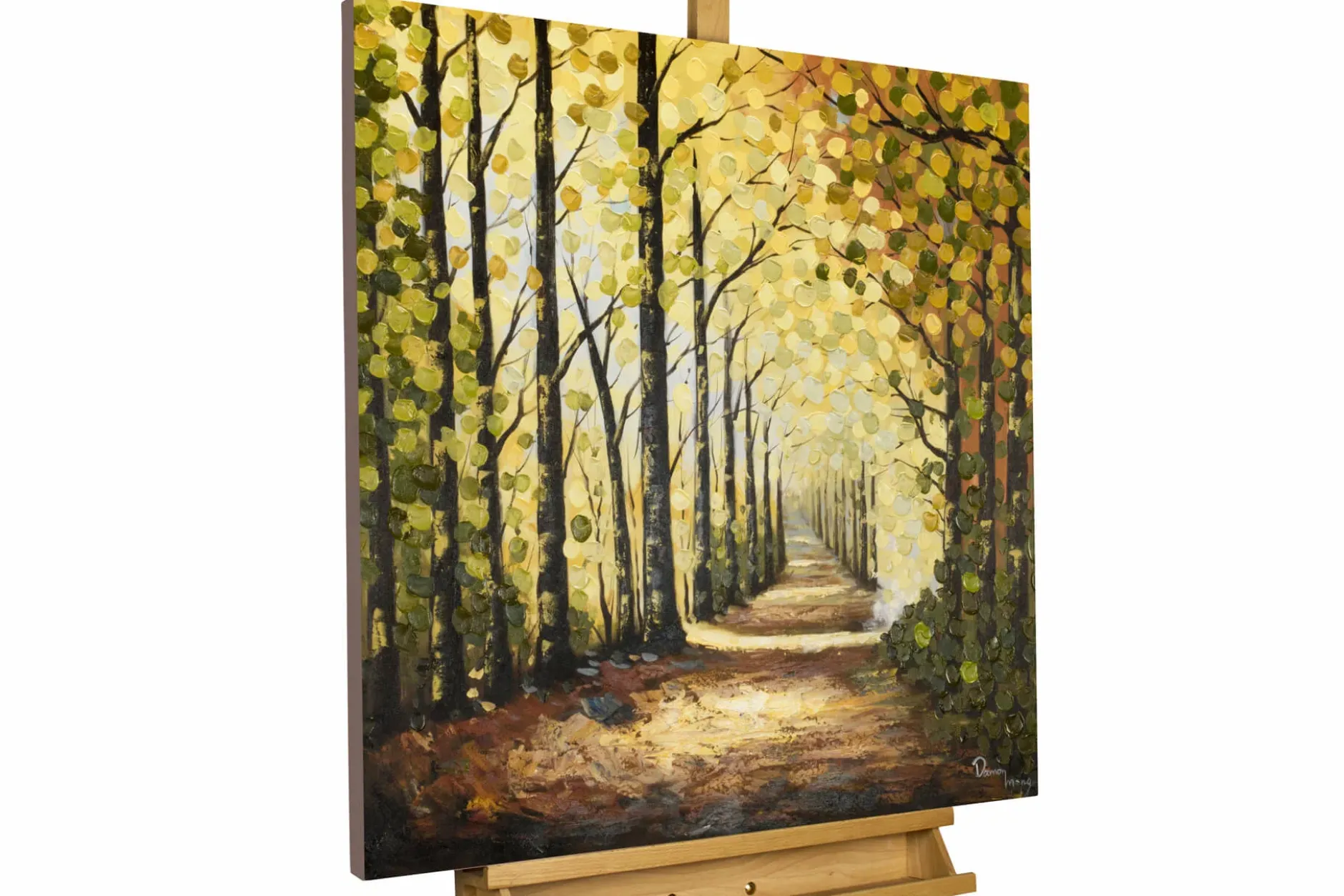 Handgemaltes Gemälde 'Wege des Waldes' 80x80cm | inkl. Echtheitszertifikat