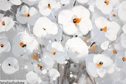 Handgemaltes Gemälde 'Weiße Unschuld' 80x80cm | inkl. Echtheitszertifikat