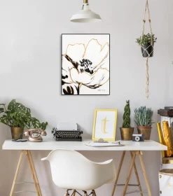Handgemaltes Gemälde 'Weiße Unschuldsblume' 40x50cm | inkl. Echtheitszertifikat