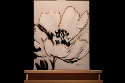 Handgemaltes Gemälde 'Weiße Unschuldsblume' 40x50cm | inkl. Echtheitszertifikat