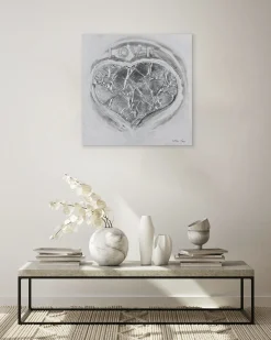 Handgemaltes Gemälde 'White Expression' 80x80cm | inkl. Echtheitszertifikat