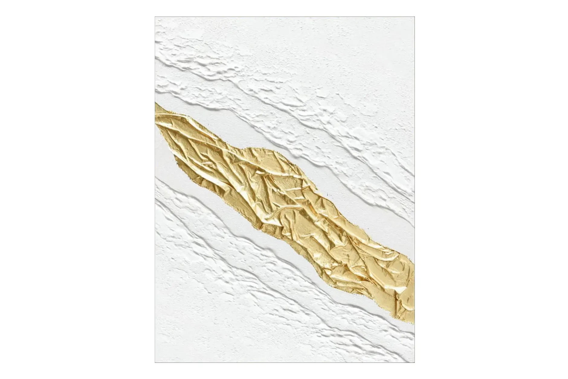 Handgemaltes Gemälde 'White Gold' 60x90cm | inkl. Echtheitszertifikat
