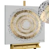 Handgemaltes Gemälde 'White golden Halo' 60x60cm | inkl. Echtheitszertifikat