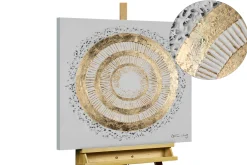 Handgemaltes Gemälde 'White golden Halo' 60x60cm | inkl. Echtheitszertifikat