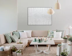 Handgemaltes Gemälde 'White Snake' 100x75cm | inkl. Echtheitszertifikat