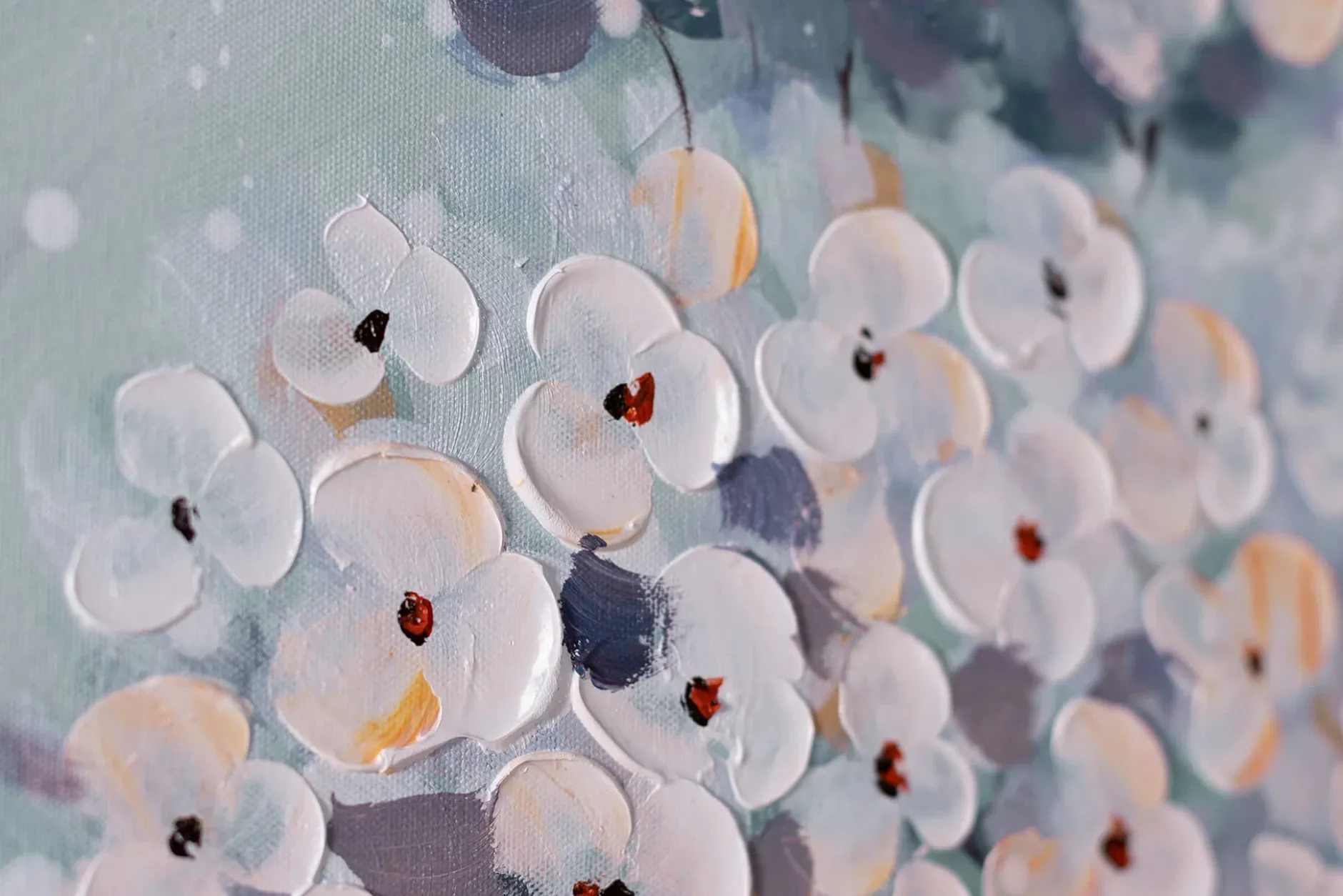 Handgemaltes Gemälde 'Wie auf Wolken' 120x60cm | inkl. Echtheitszertifikat