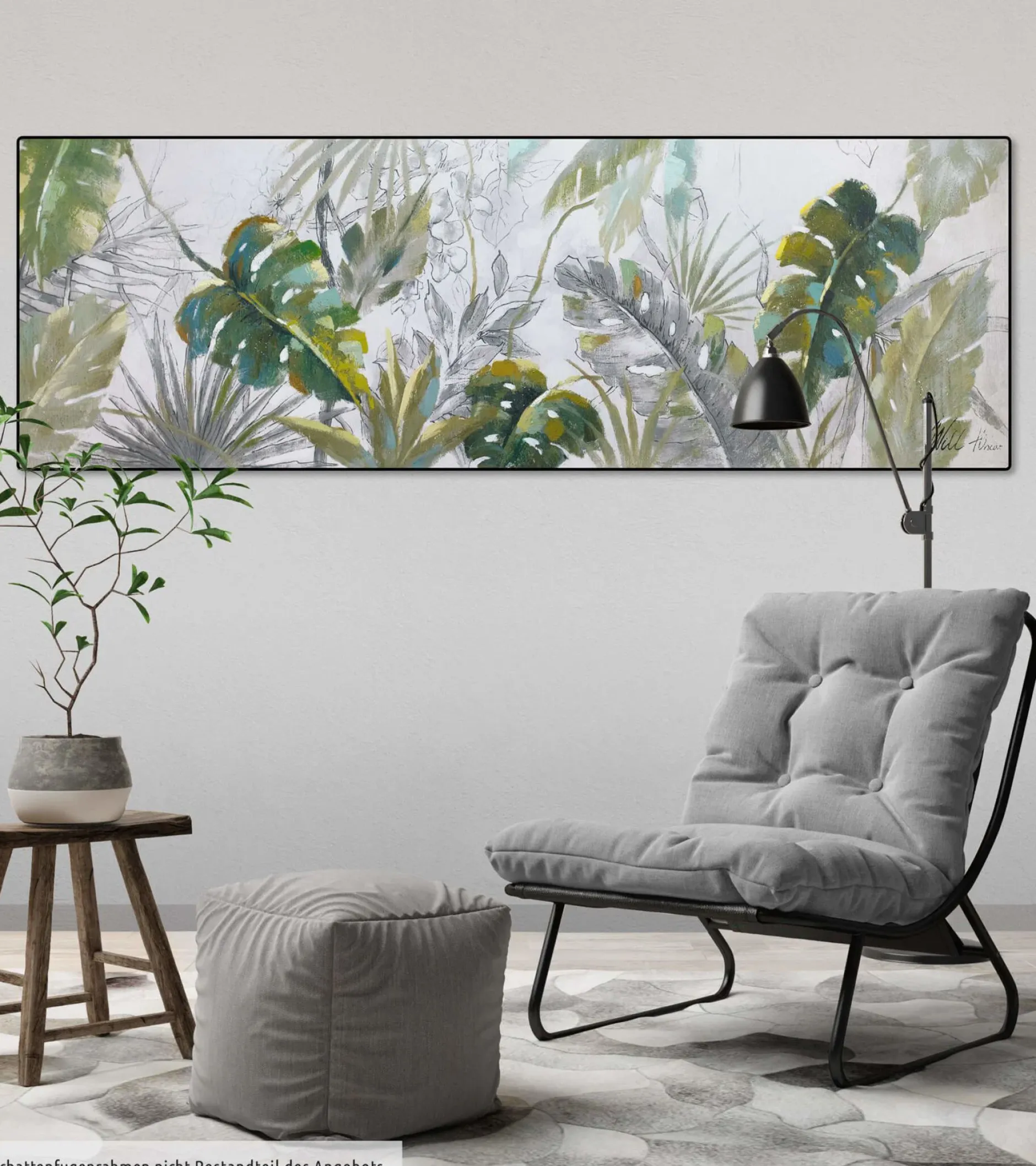 Handgemaltes Gemälde 'Wildlife' 150x50cm | inkl. Echtheitszertifikat