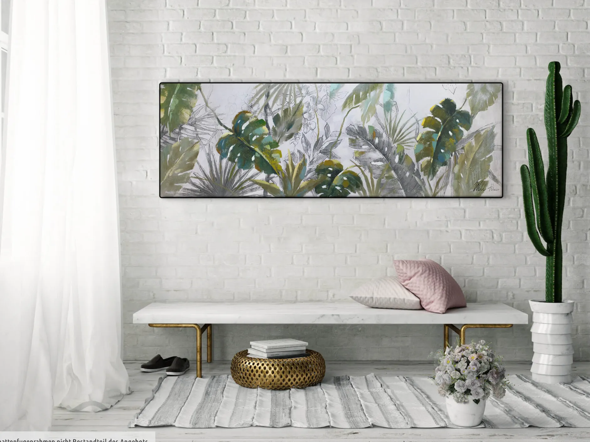 Handgemaltes Gemälde 'Wildlife' 150x50cm | inkl. Echtheitszertifikat