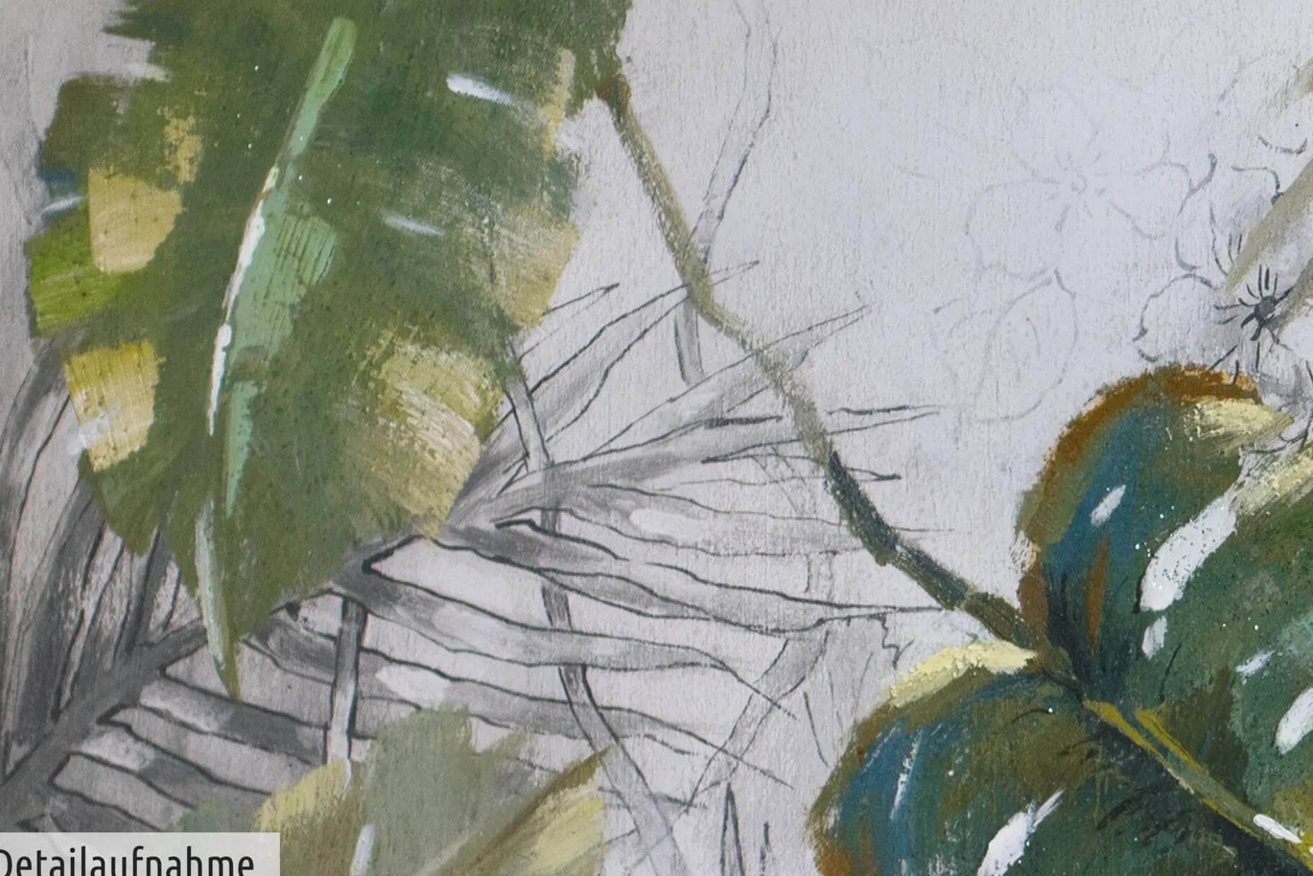 Handgemaltes Gemälde 'Wildlife' 150x50cm | inkl. Echtheitszertifikat