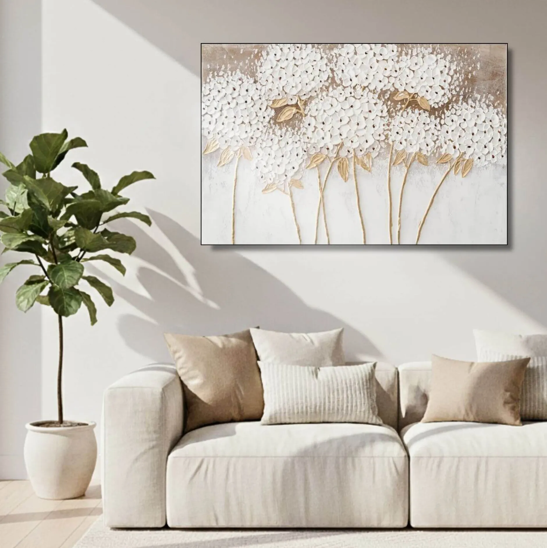 Handgemaltes Gemälde 'Wind Wishes' 90x60cm | inkl. Echtheitszertifikat
