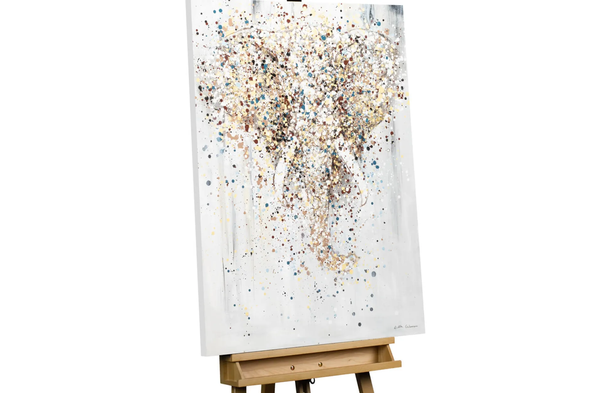 Handgemaltes Gemälde 'Wise Elephant' 75x100cm | inkl. Echtheitszertifikat
