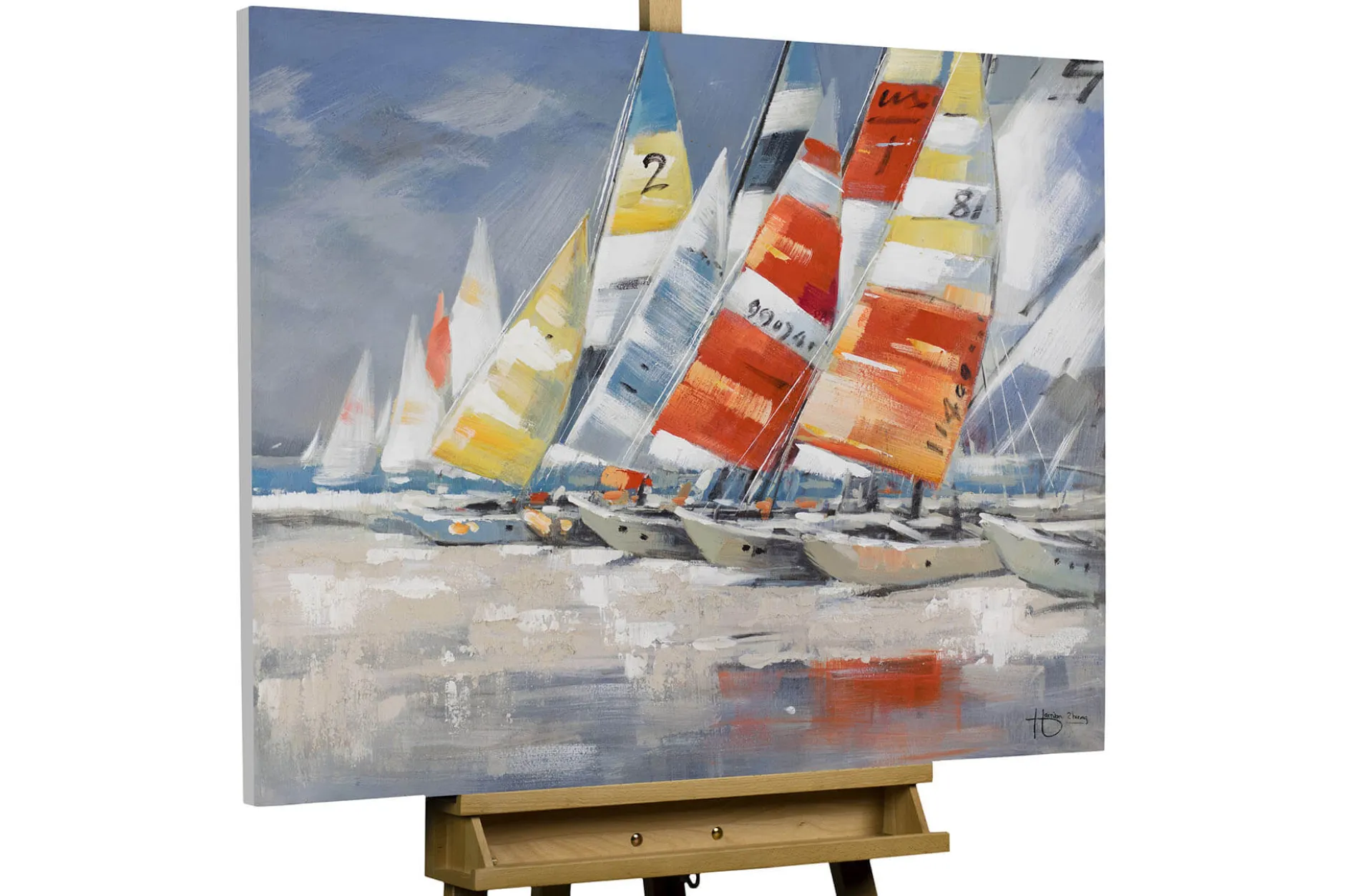 Handgemaltes Gemälde 'Wolkenlos' 100x75cm | inkl. Echtheitszertifikat