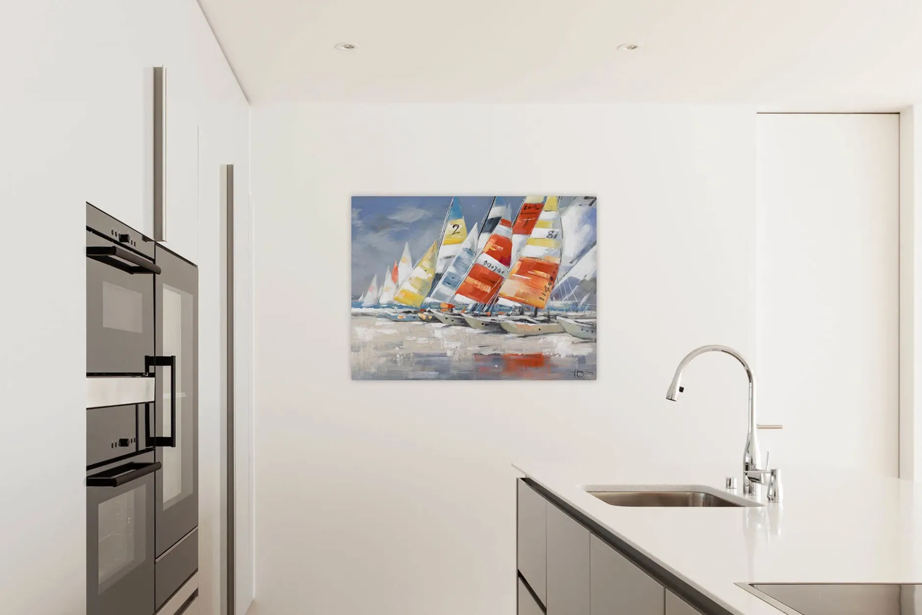 Handgemaltes Gemälde 'Wolkenlos' 100x75cm | inkl. Echtheitszertifikat