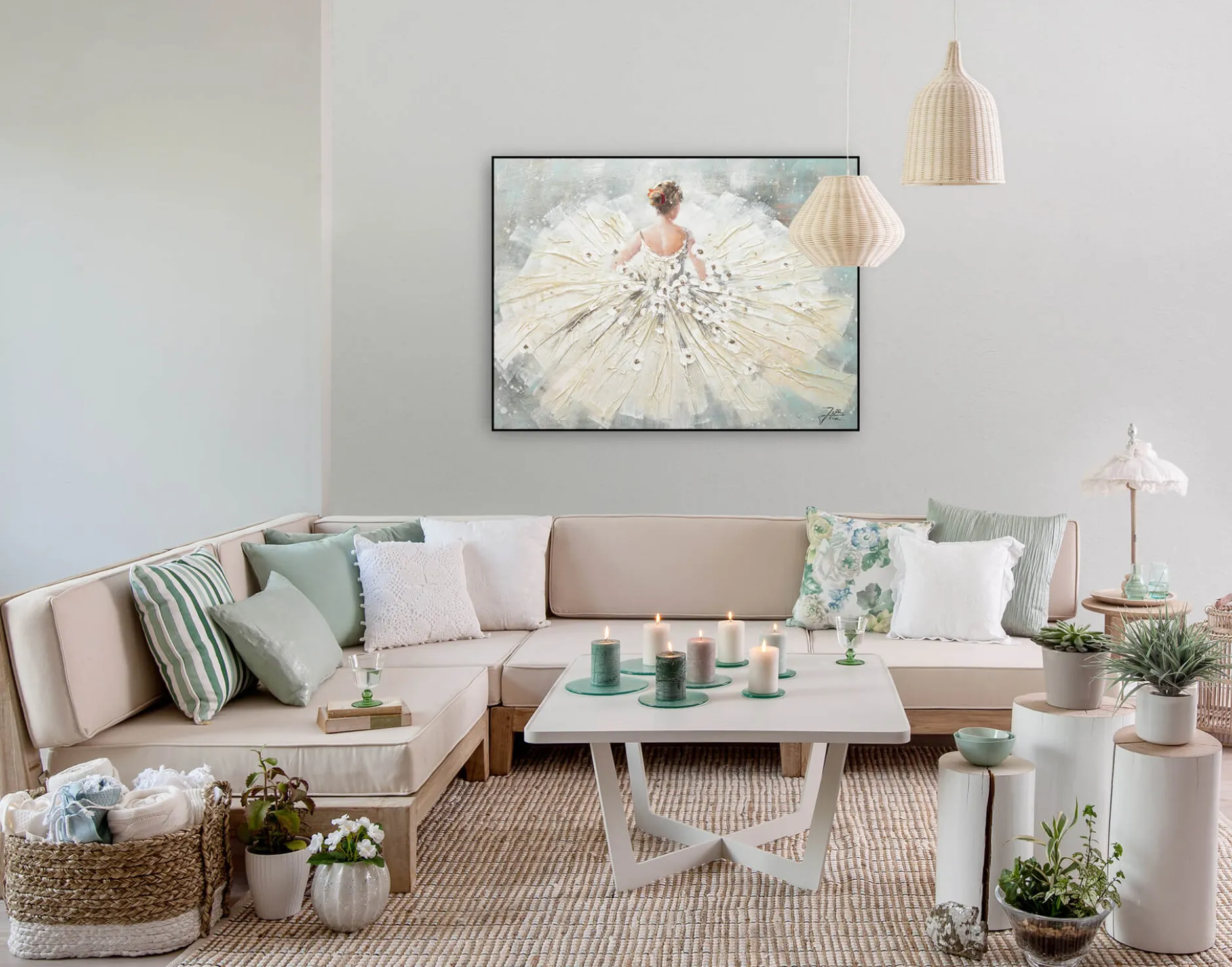 Handgemaltes Gemälde 'Wolkentänzerin' 100x75cm | inkl. Echtheitszertifikat